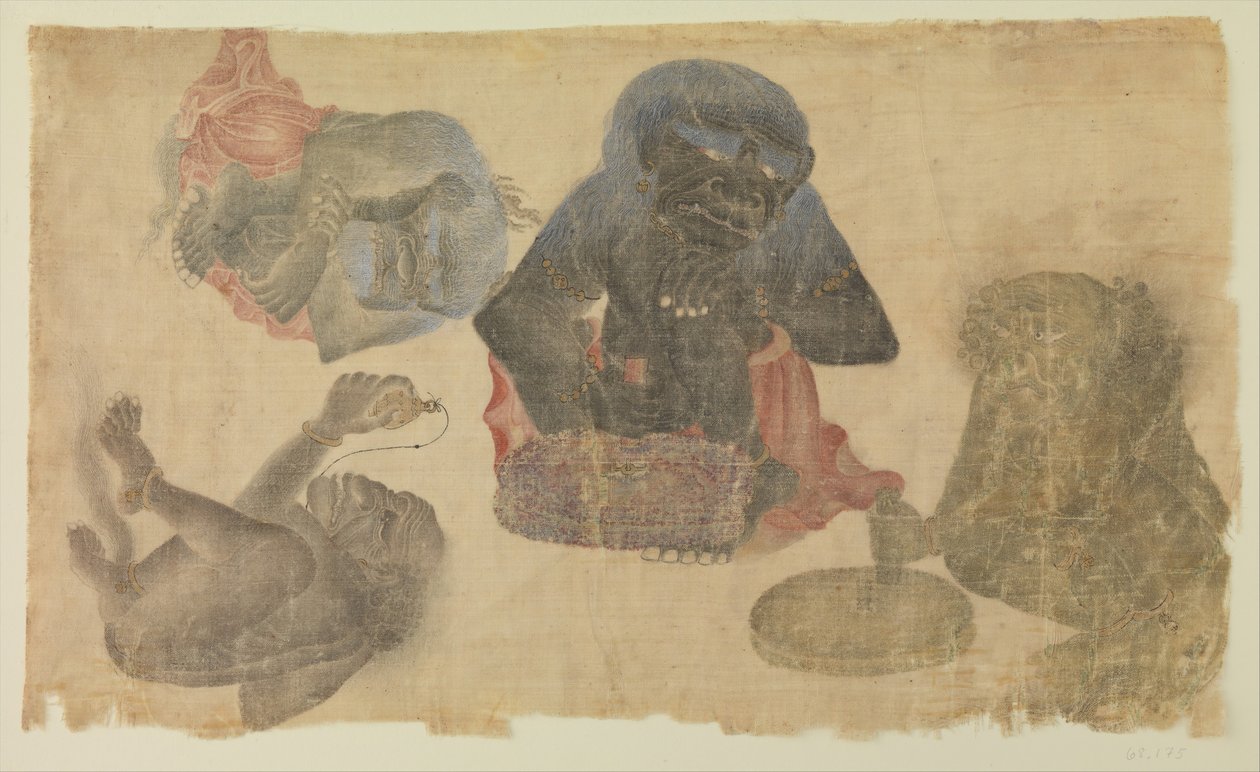 Neljä vankeudessa olevaa demonia, 1470-1500. tekijältä Unbekannt