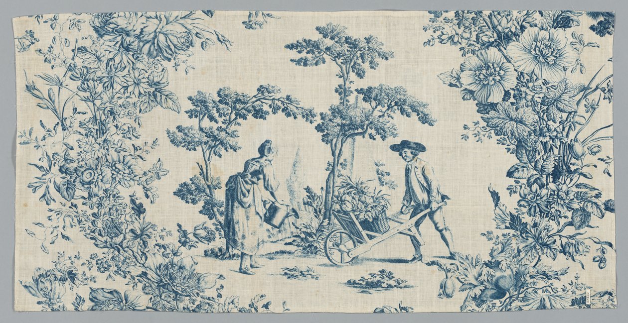 Fragmentti painettua puuvillaa, n. 1785. tekijältä Unbekannt