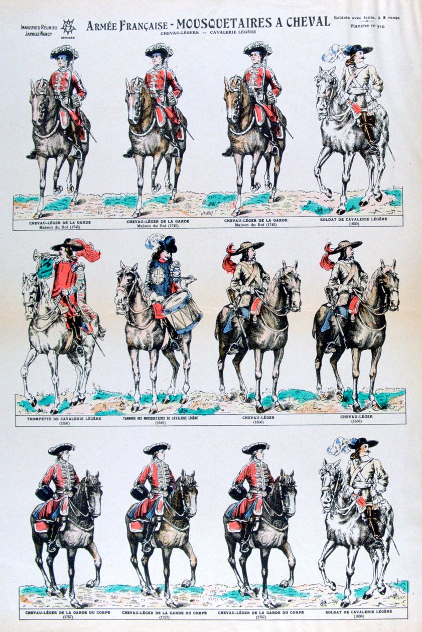 Ranskan armeija, ratsastetut muskettisoturit, 1700-luku 1800-luku tekijältä Unbekannt