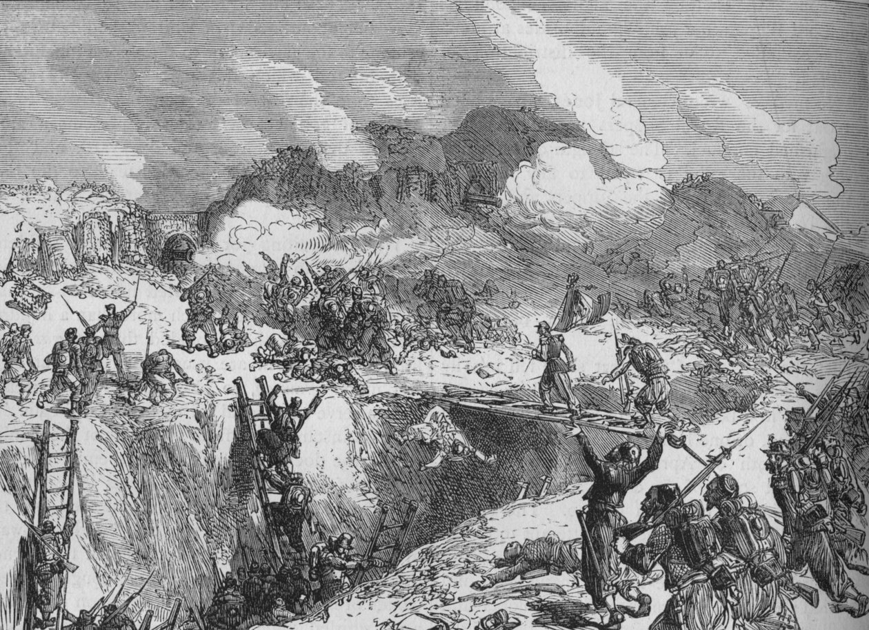 Ranskan hyökkäys Malakhoffille, 1880 tekijältä Unbekannt
