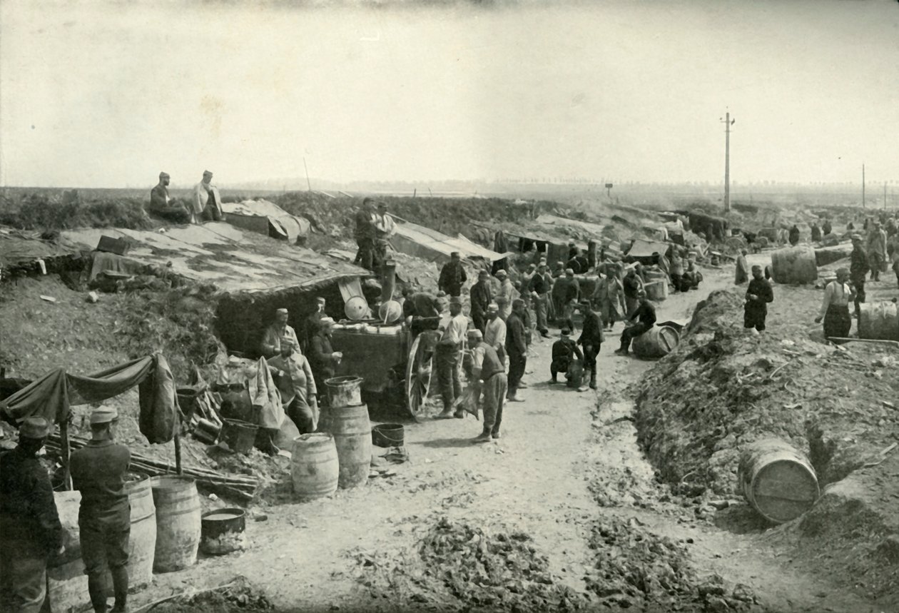 Ranskalaiset kenttäkeittiöt tulilinjan takana, 1919. tekijältä Unbekannt