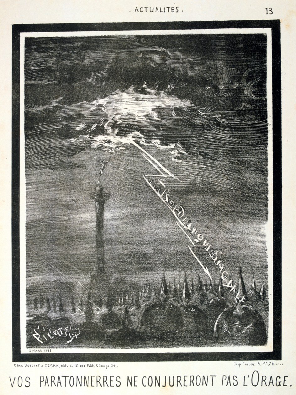 Ranskalainen Preussin vastainen sarjakuva, 1871. tekijältä Unbekannt