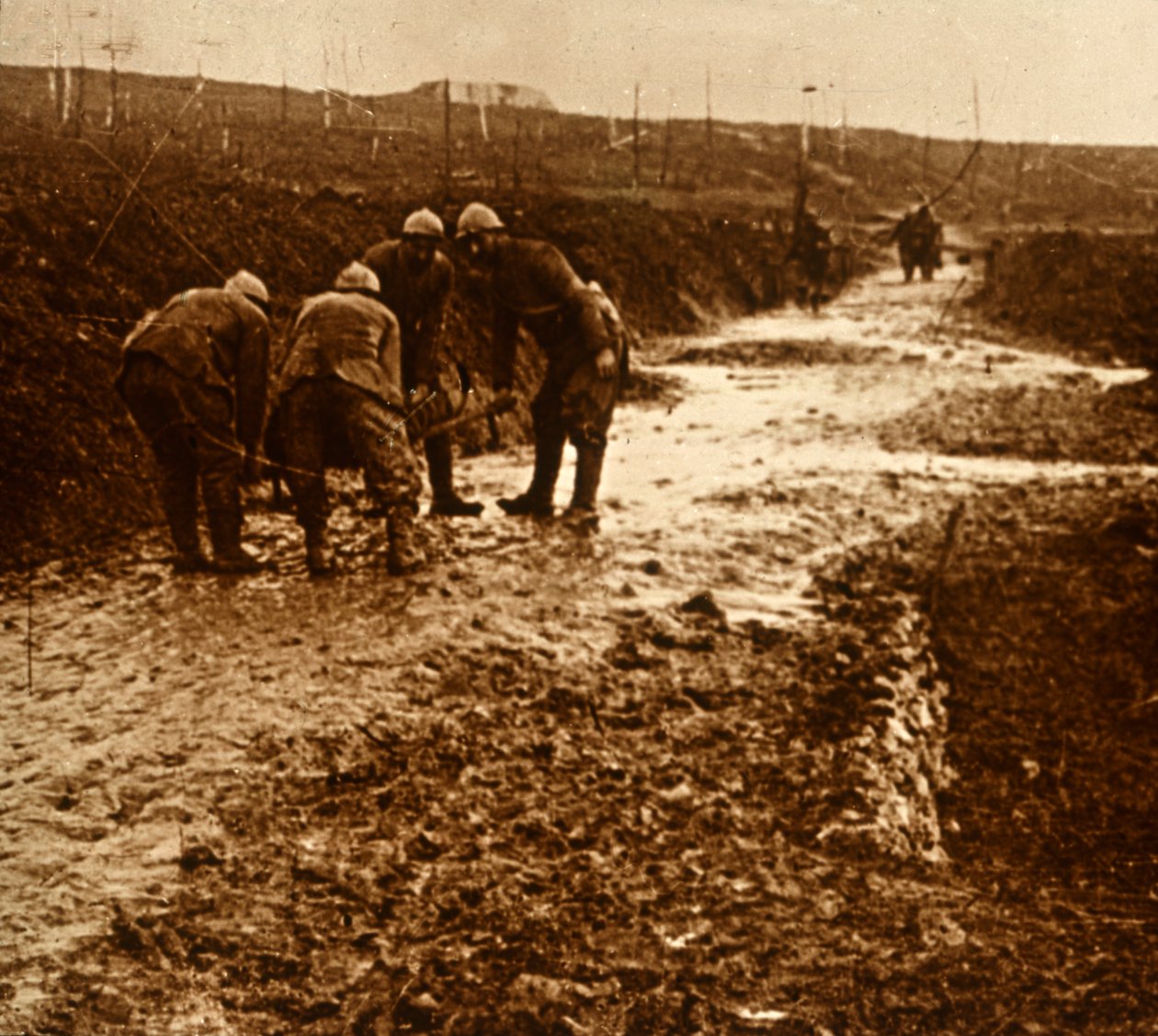 Ranskalaiset sotilaat, Froideterre, Ranska, c1914-c1918 tekijältä Unbekannt