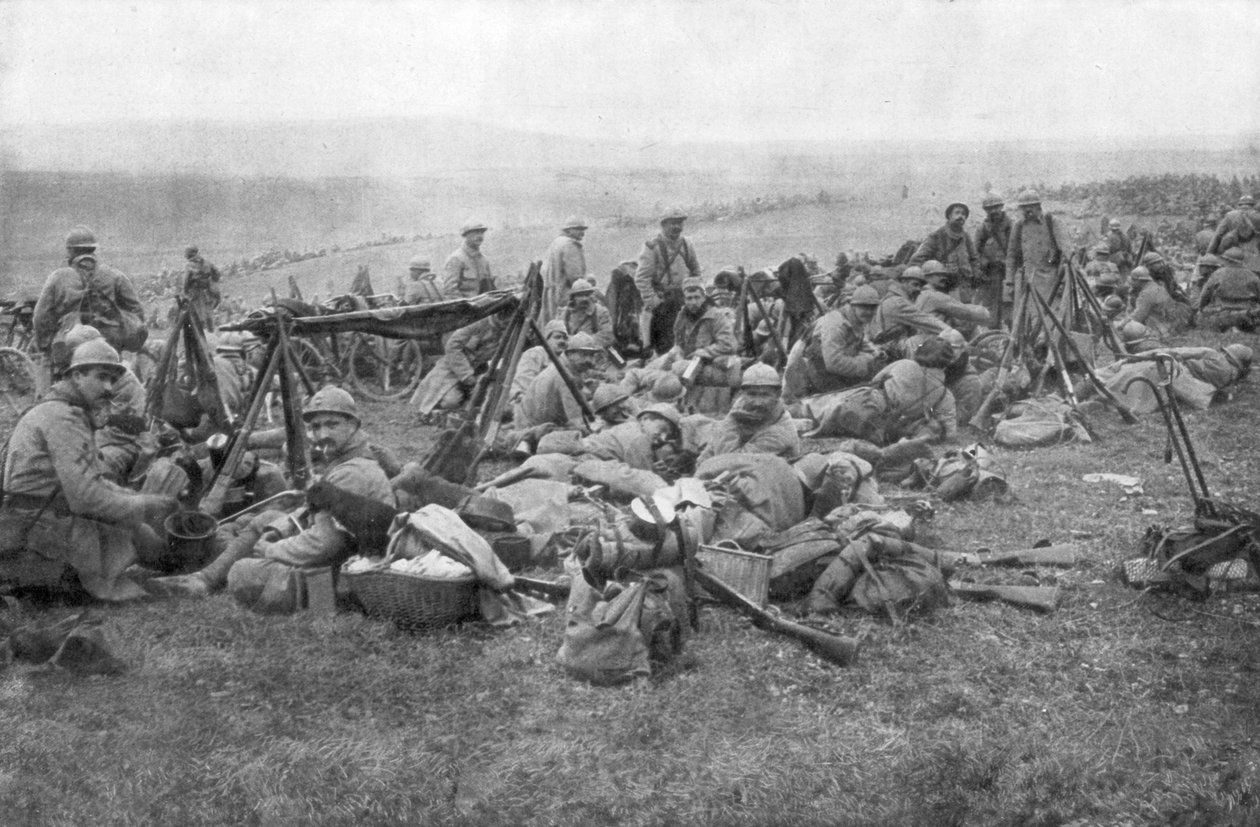 Ranskan joukot levossa, Verdun, Ranska, 1916 tekijältä Unbekannt