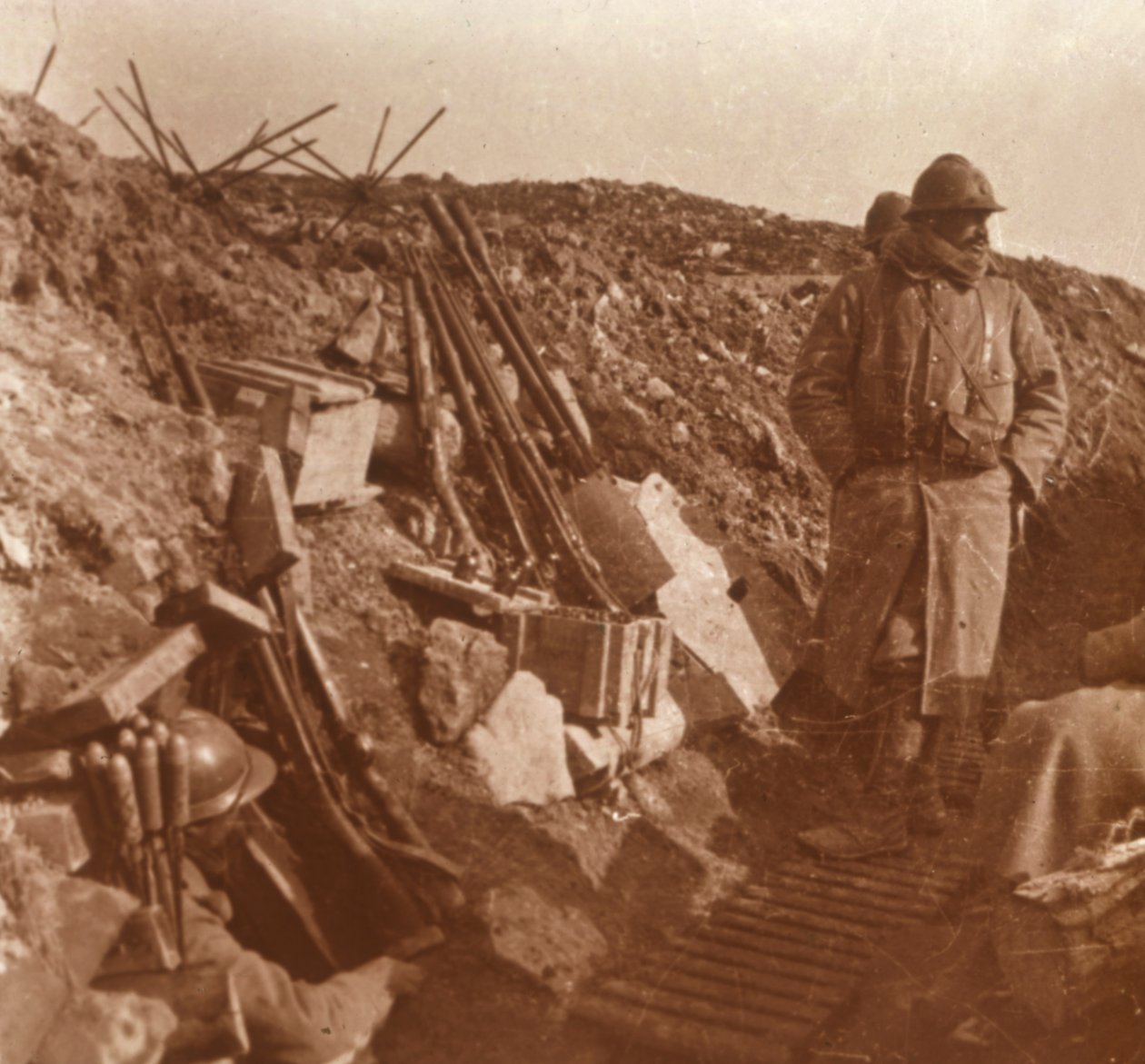 Etulinja, Vauquois, Pohjois-Ranska, c1914-c1918 tekijältä Unbekannt
