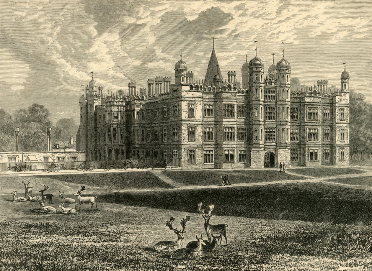 Burghley Housen edessä, 1898. tekijältä Unbekannt