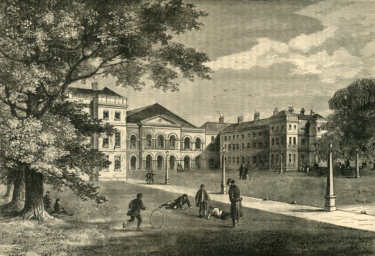Foundlingin sairaalan edessä, n. 1876. tekijältä Unbekannt