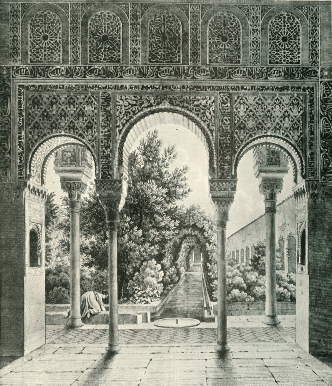 Generalifen puutarha, 1800-luku, 1907. tekijältä Unbekannt