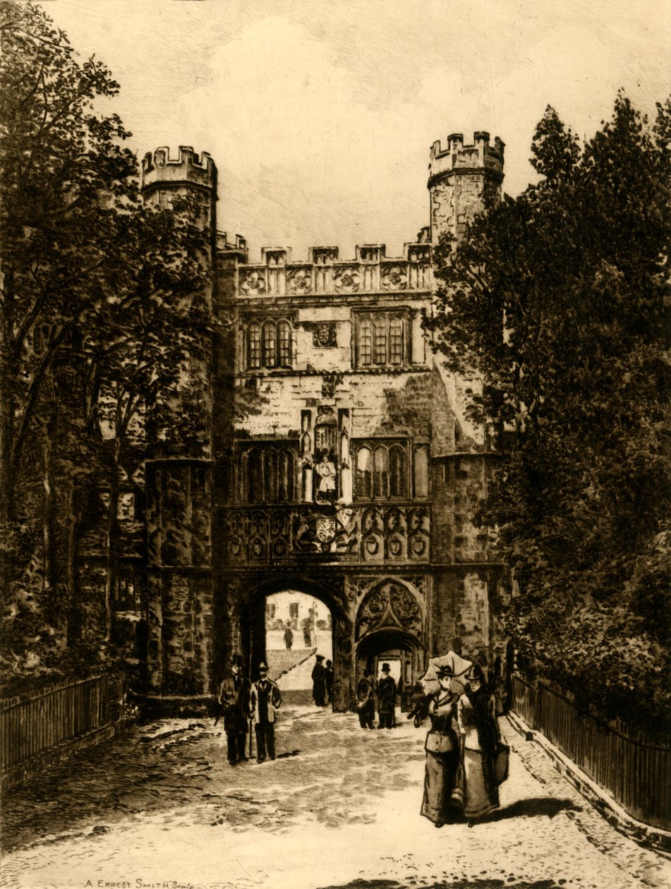Gateway of Trinity College, Cambridge, 1898. tekijältä Unbekannt