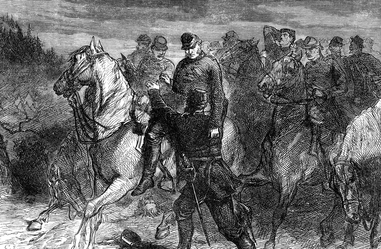 Kenraali Jackson kuolettavasti haavoittunut, 1800-luvun lopulla tekijältä Unbekannt