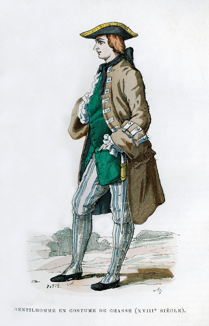 Herrasmies metsästysasussa, 1700-luku 1882-1884 tekijältä Unbekannt