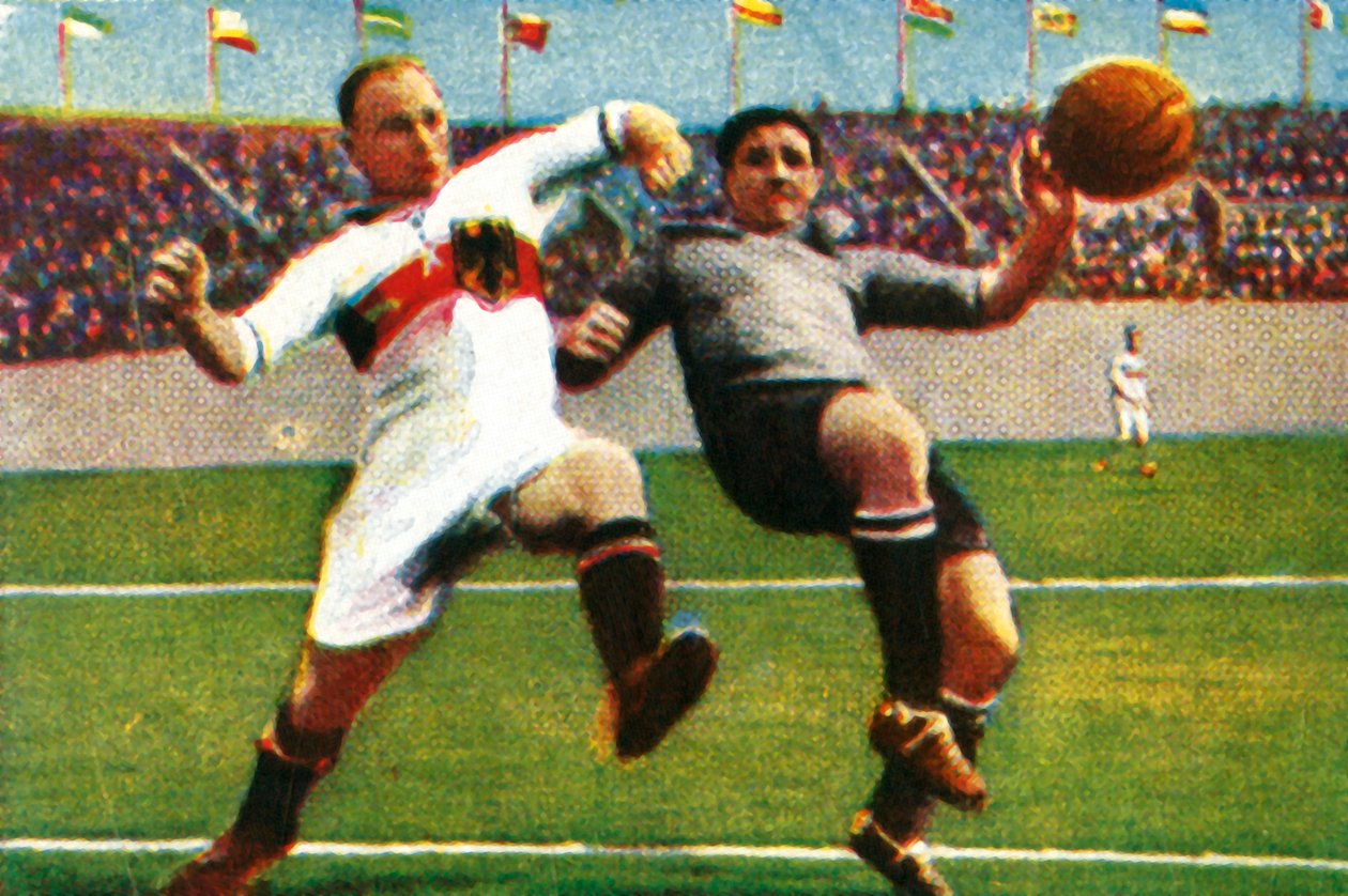 Saksa-Uruguay jalkapallo-ottelu 1928. tekijältä Unbekannt