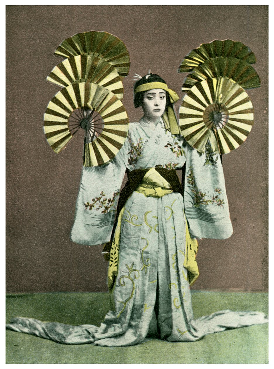 Tyttö esiintymässä fanitanssia, Japani, 1904 tekijältä Unbekannt