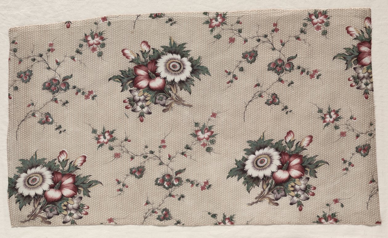 Lasitettu Chintz-fragmentti, n. 1830. tekijältä Unbekannt