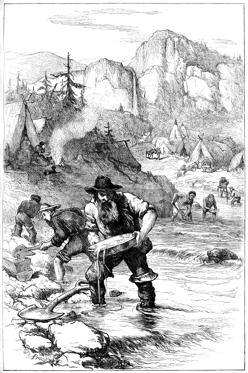 Kullanpesu Kaliforniassa, 1840-luku 1880 tekijältä Unbekannt