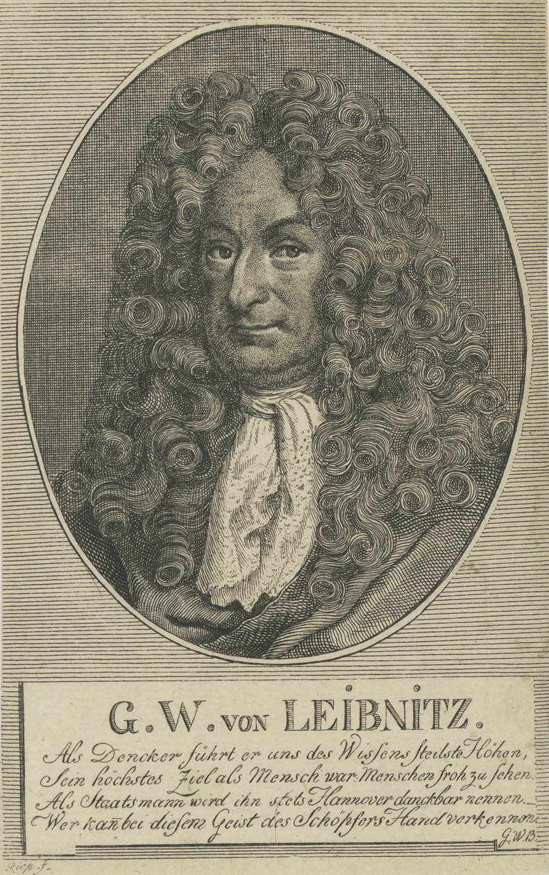 Gottfried Wilhelm Leibniz 1646-1716, n. 1710 tekijältä Unbekannt