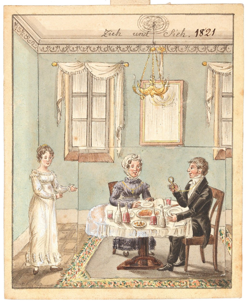 Onnittelukortti, 1821. tekijältä Unbekannt