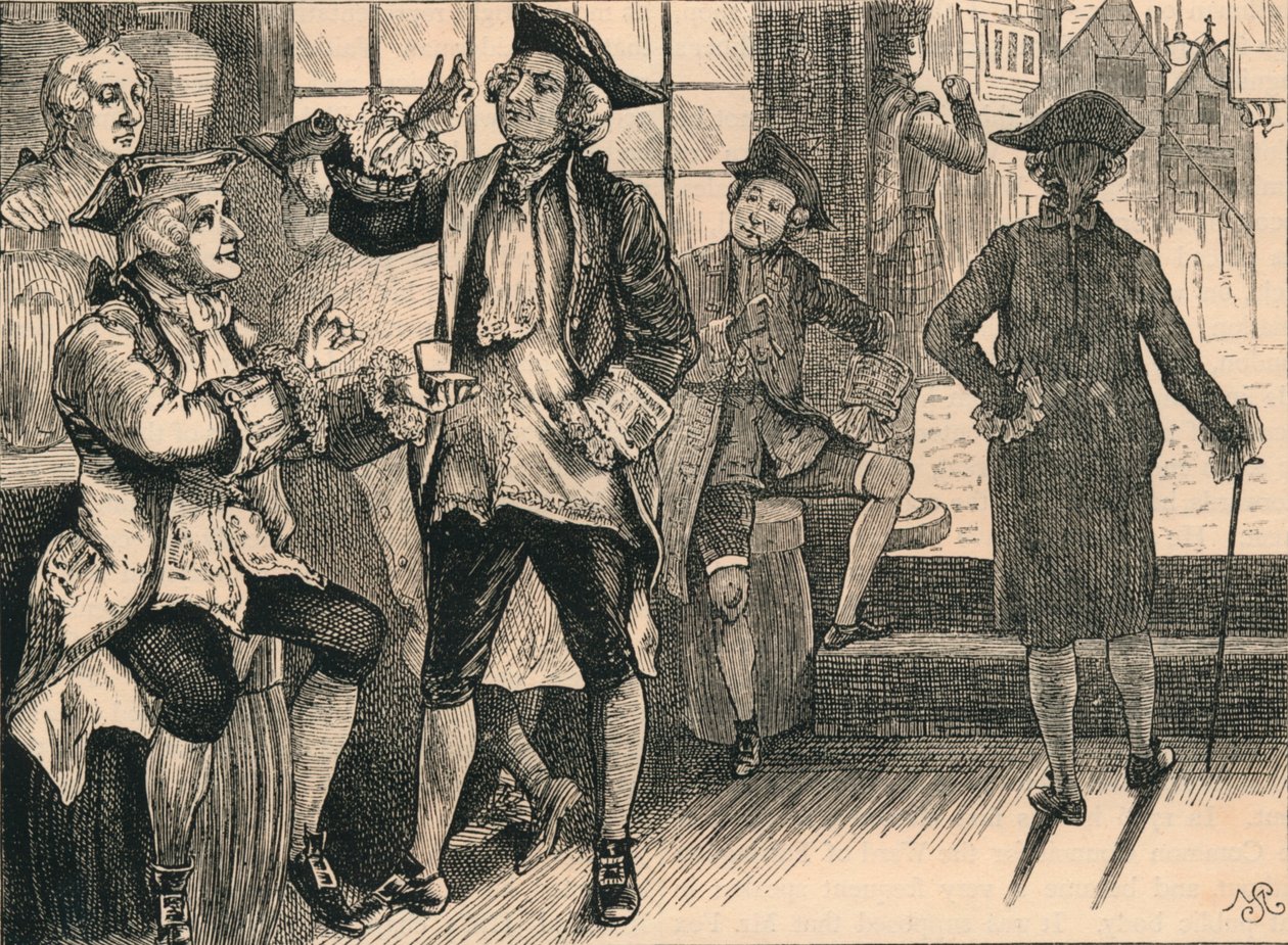 Ryhmä Hardhams Tobacco Shopissa, c1880. tekijältä Unbekannt