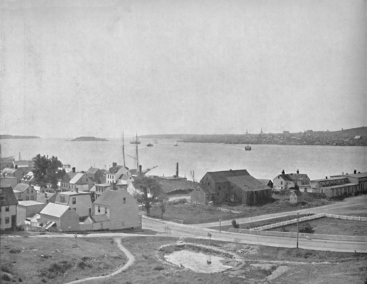 Halifaxin satama, Nova Scotia, lähellä Dartmouthia, vuodelta 1897. tekijältä Unbekannt