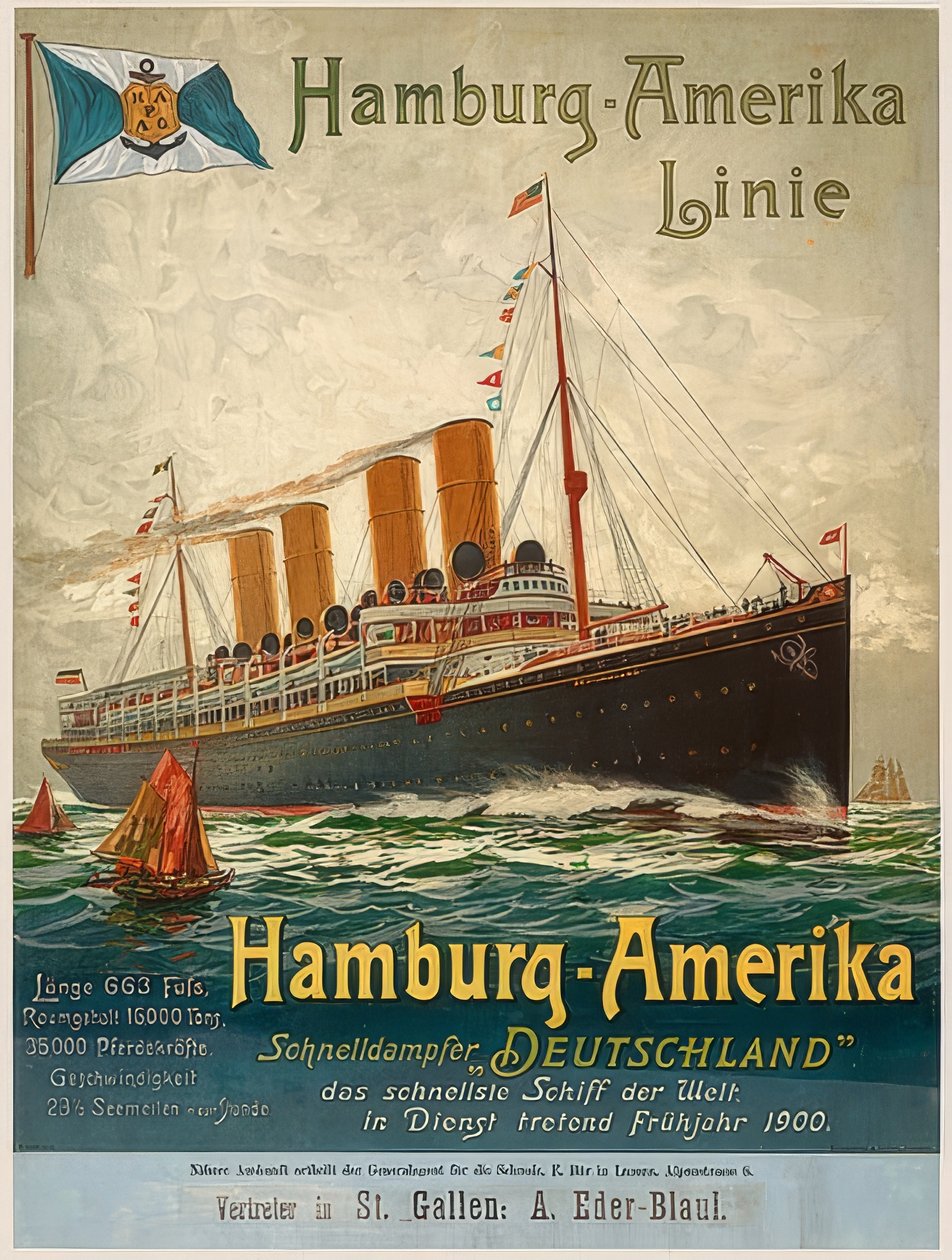 Hampuri-Amerikan linja. Saksa, Hampuri, 1899 tekijältä Unbekannt