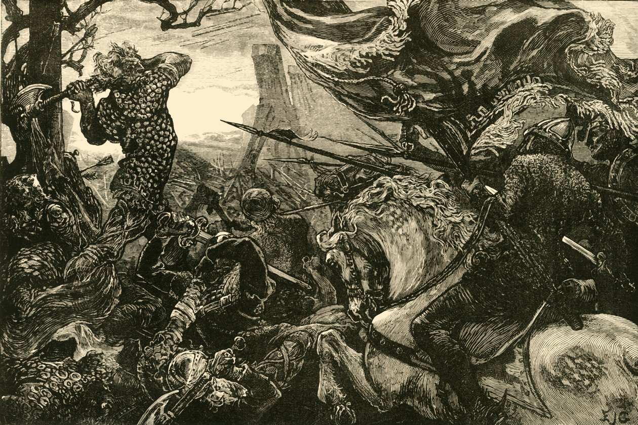 Harold Hastingsin taistelussa, 1066, 1890. tekijältä Unbekannt