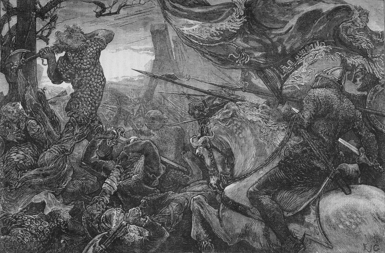 Harold Hastingsin taistelussa, 1066, n. 1880 tekijältä Unbekannt