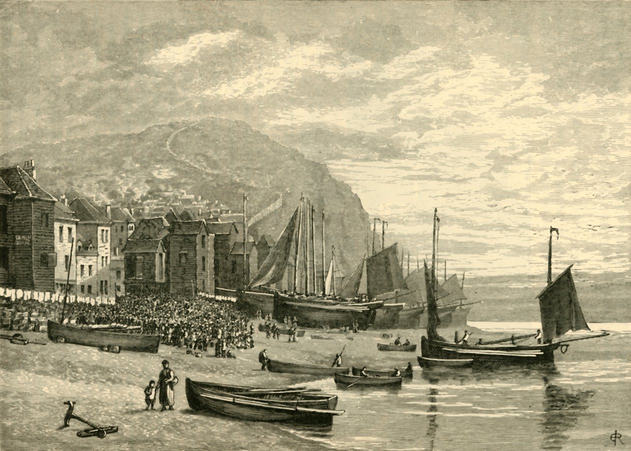 Hastings: Kalastajakortteli, 1898. tekijältä Unbekannt