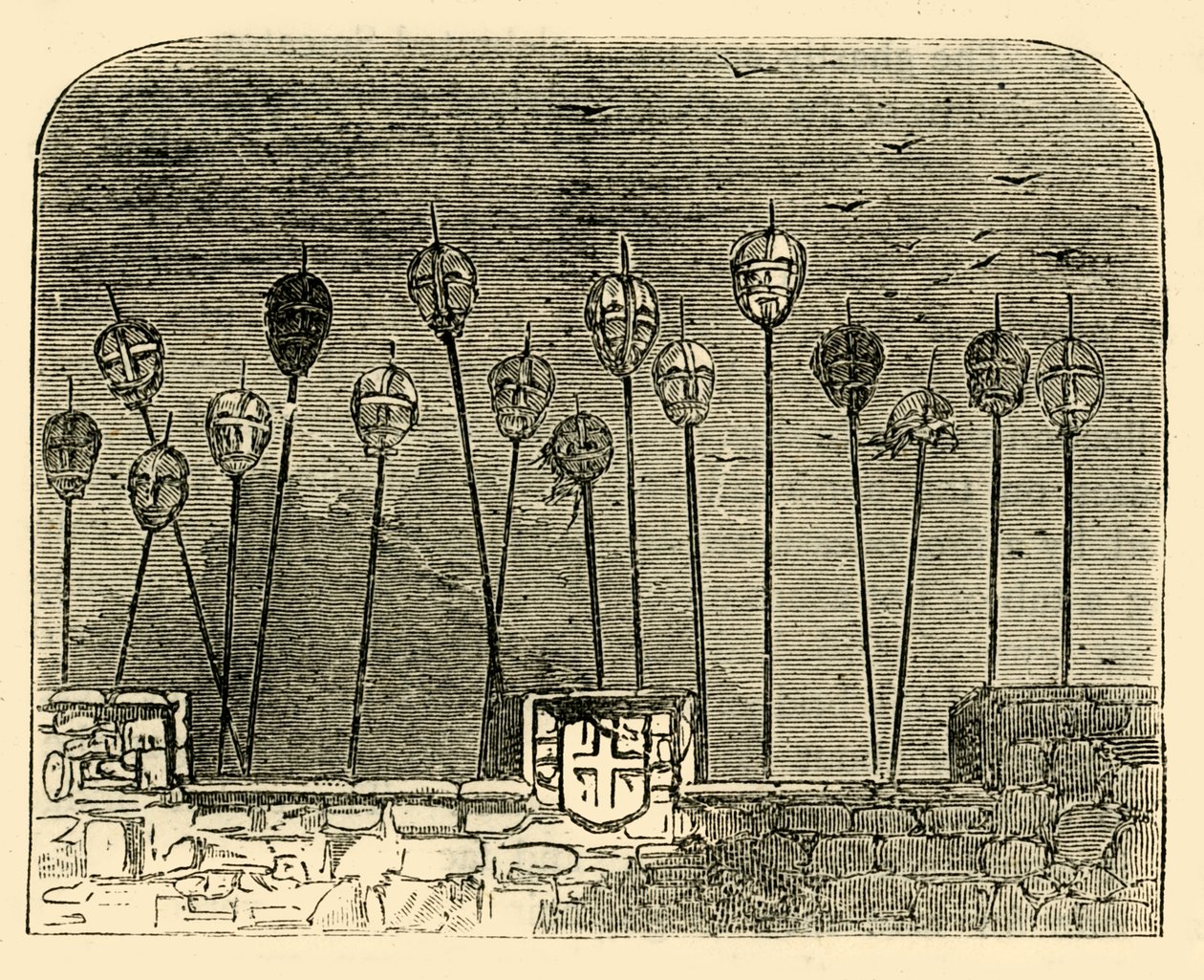 Heads on Old London Bridge, c1872. tekijältä Unbekannt