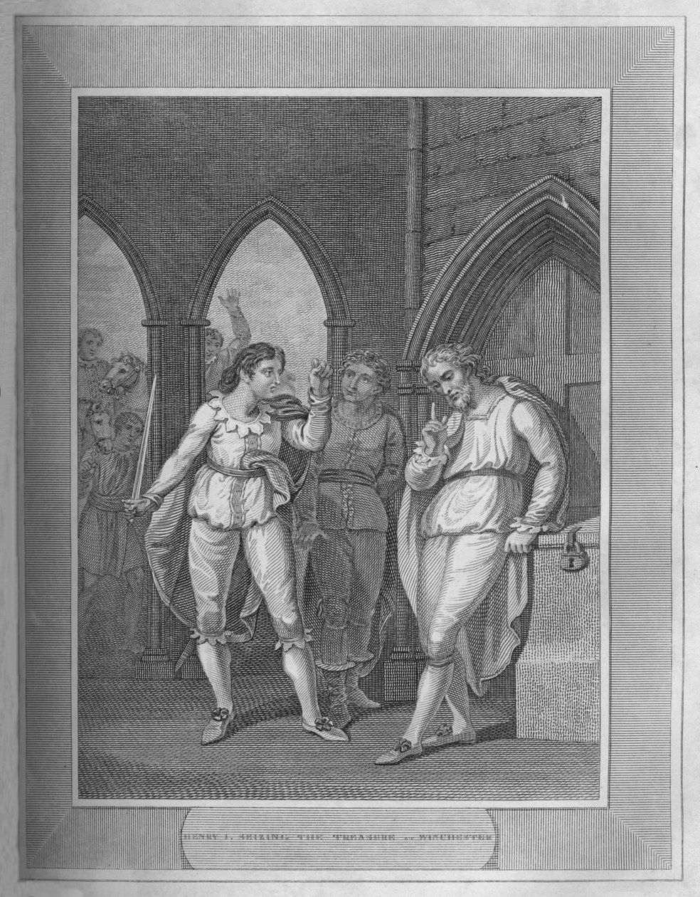 Henry I., Winchesterin aarteen haltuunotto, 1838 tekijältä Unbekannt