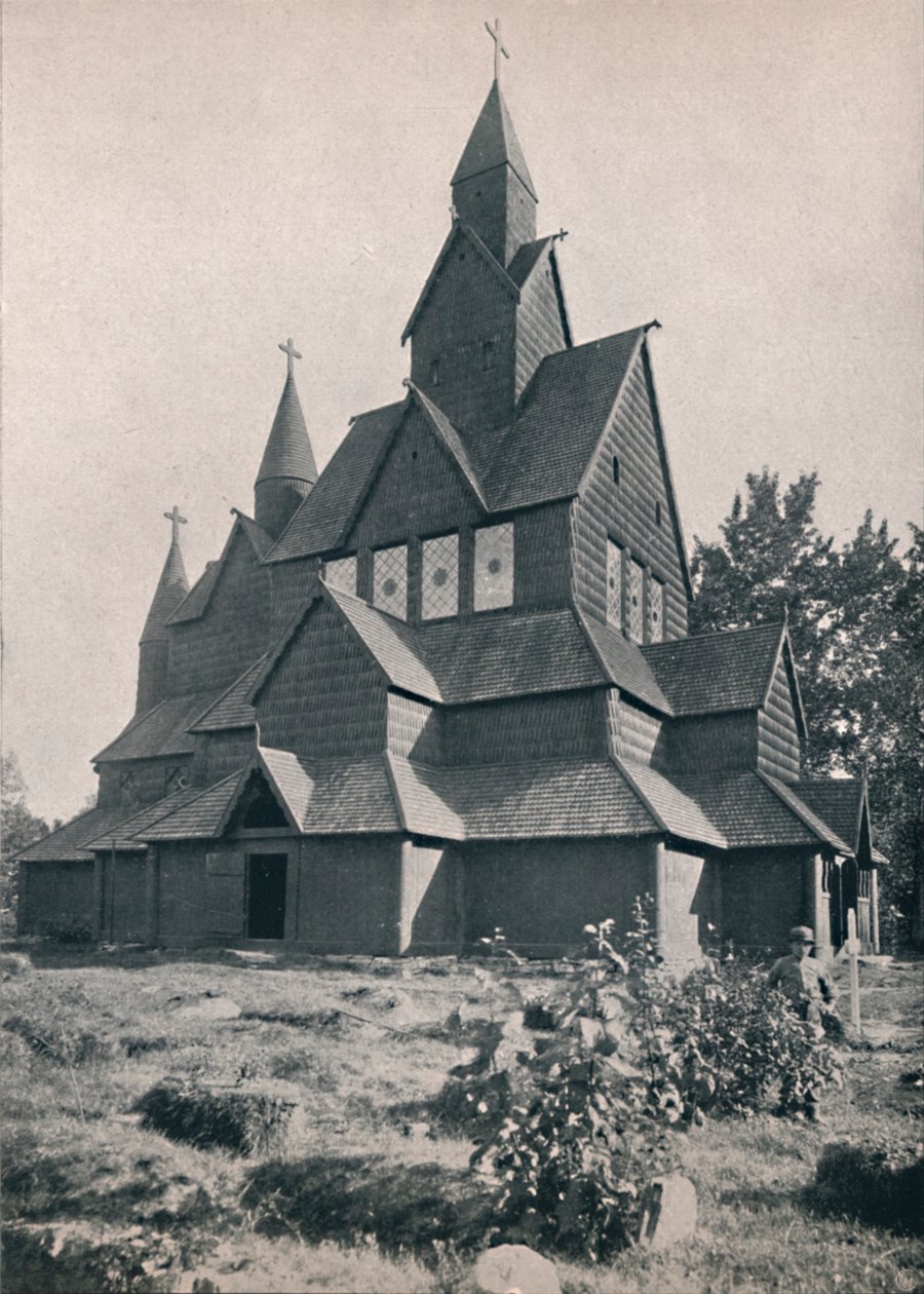 Hitterdalin puukirkko, 1914. tekijältä Unbekannt