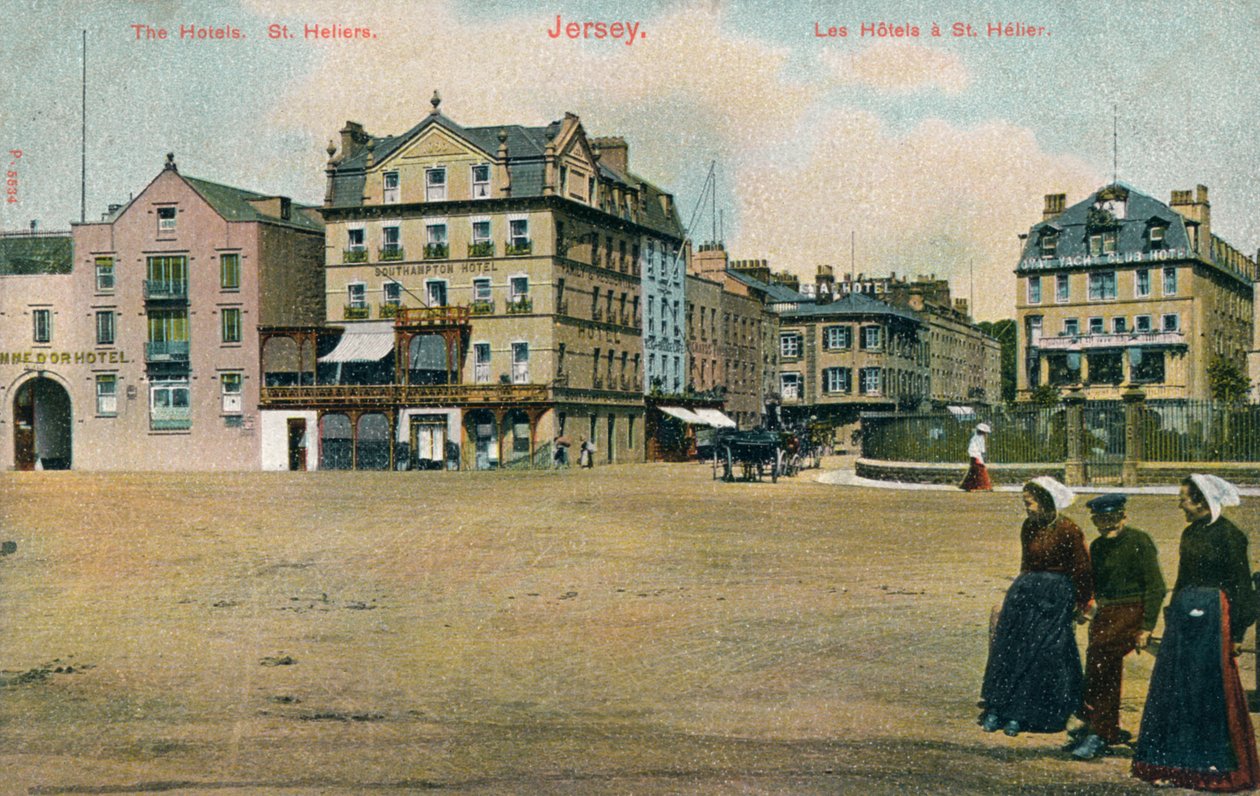 Hotellit kaupungissa St Helier, Jersey, C1907 tekijältä Unbekannt