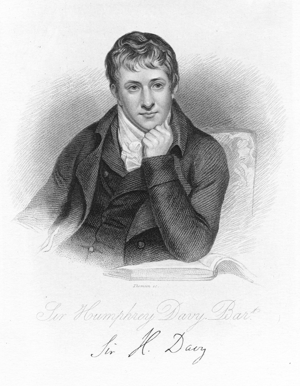 Humphry Davy, englantilainen kemisti vuonna 1803, n. 1870 tekijältä Unbekannt