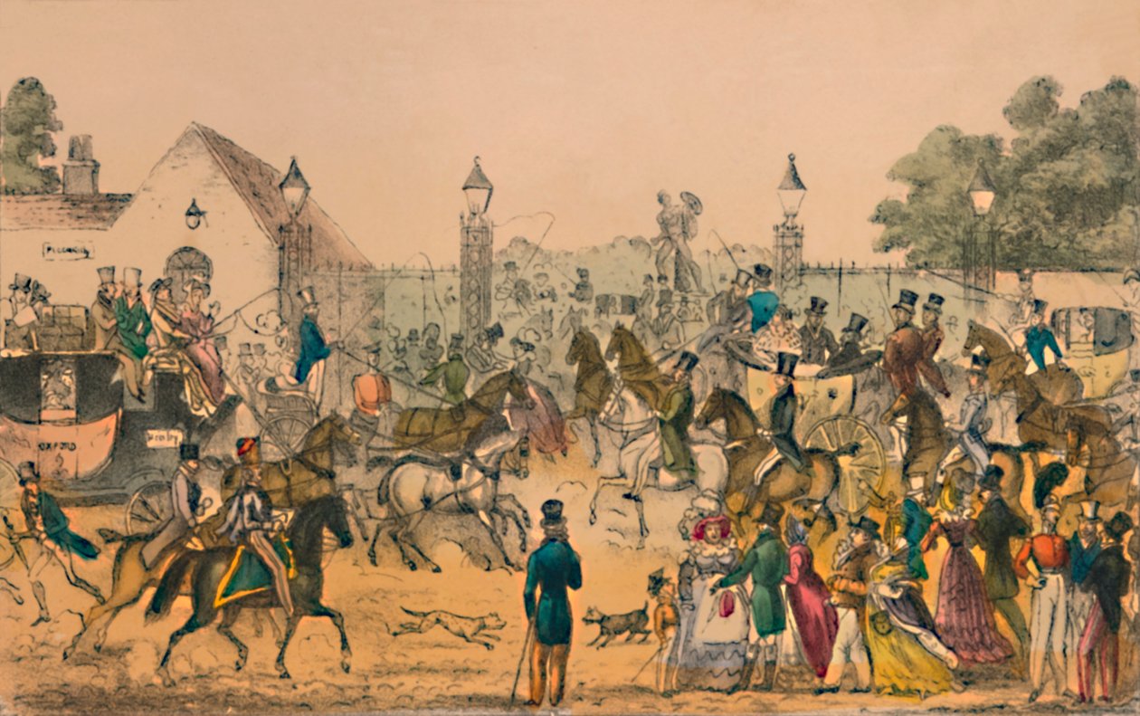 Hyde Park Corner, 1825, c1870 tekijältä Unbekannt