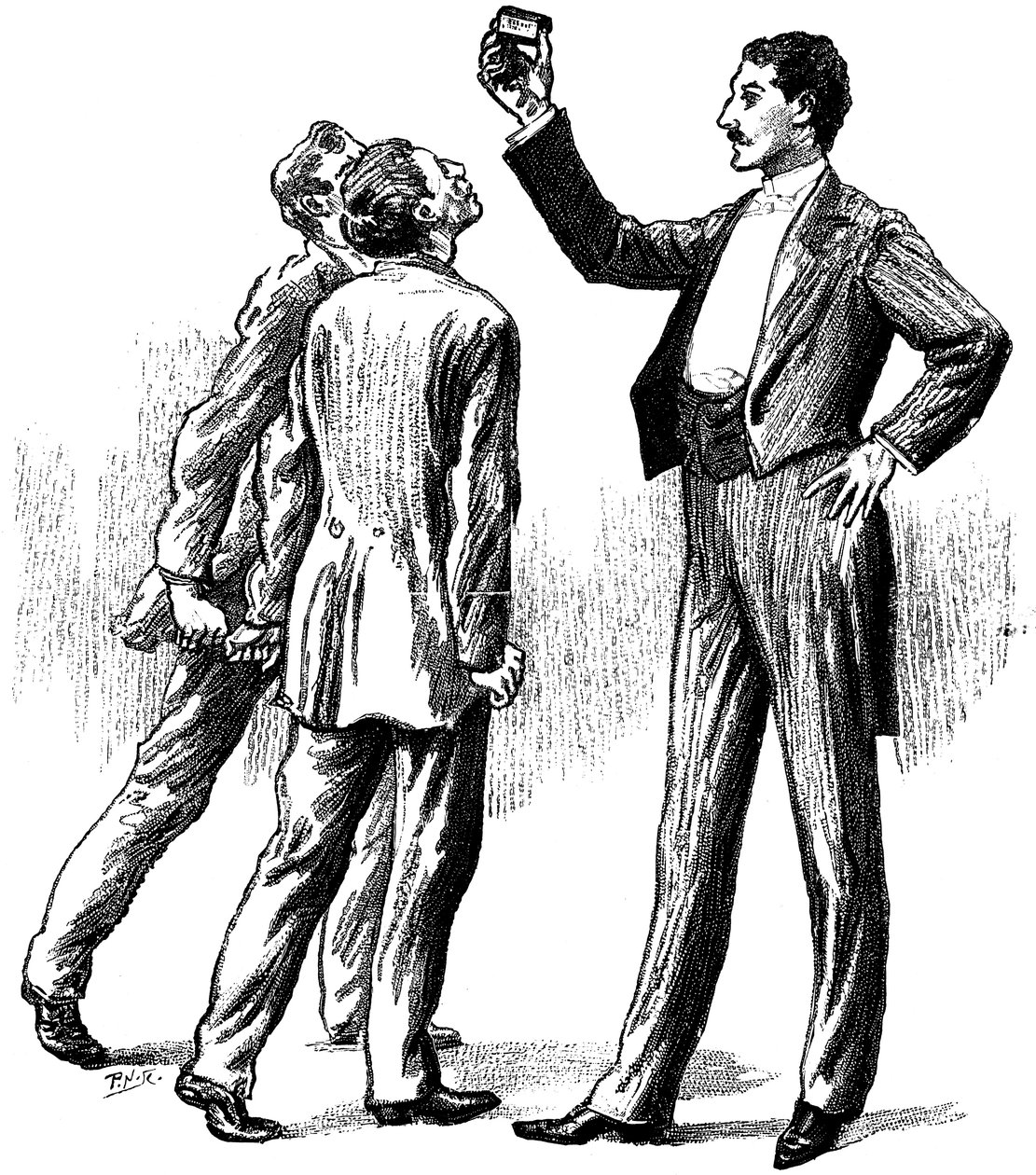 Tulitikkurasian houkuttelemat hypnotisoidut kohteet, 1891 tekijältä Unbekannt