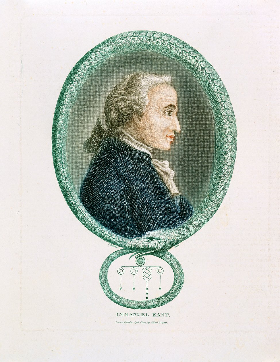 Immanuel Kant, saksalainen filosofi, 1812 tekijältä Unbekannt