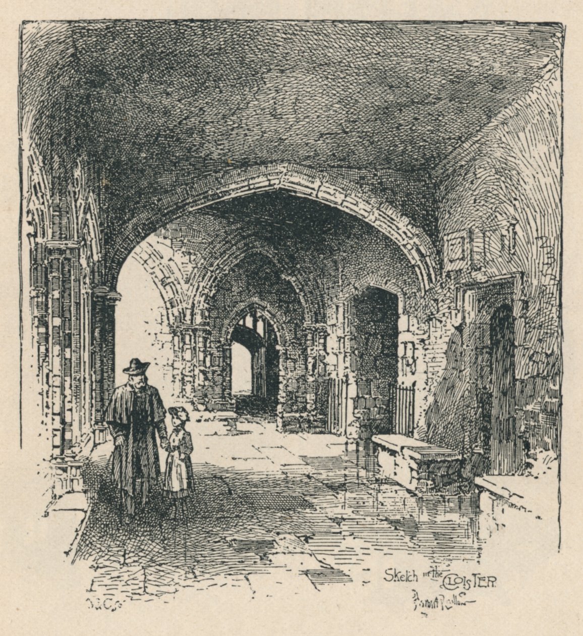 Luostarissa, 1895 tekijältä Unbekannt