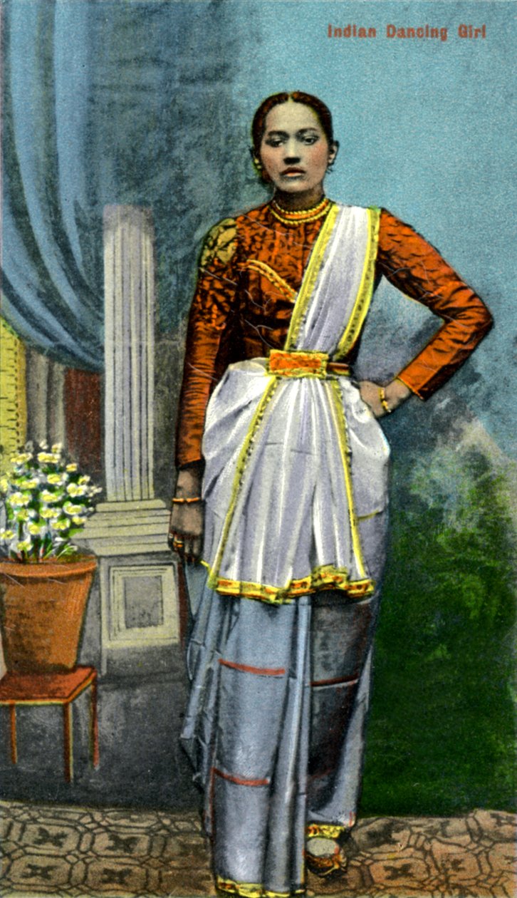Intialainen tanssityttö, Intia, 1900-luvun alku tekijältä Unbekannt