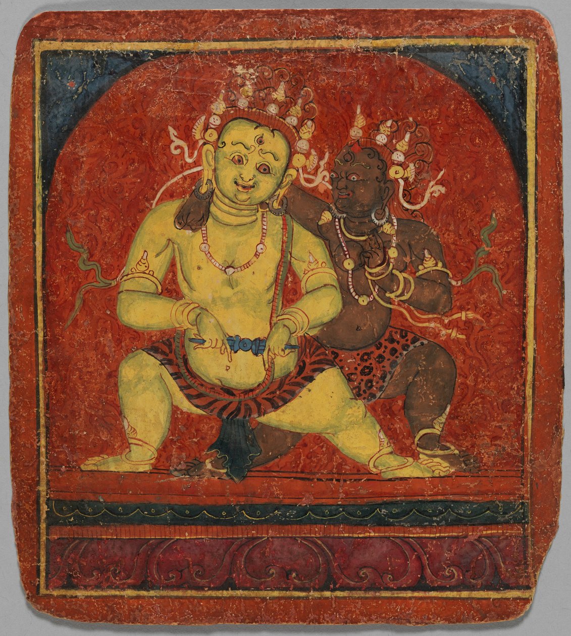 Vihkimiskortti Tsakalis: Mahakala, 1400-luvun alku. tekijältä Unbekannt