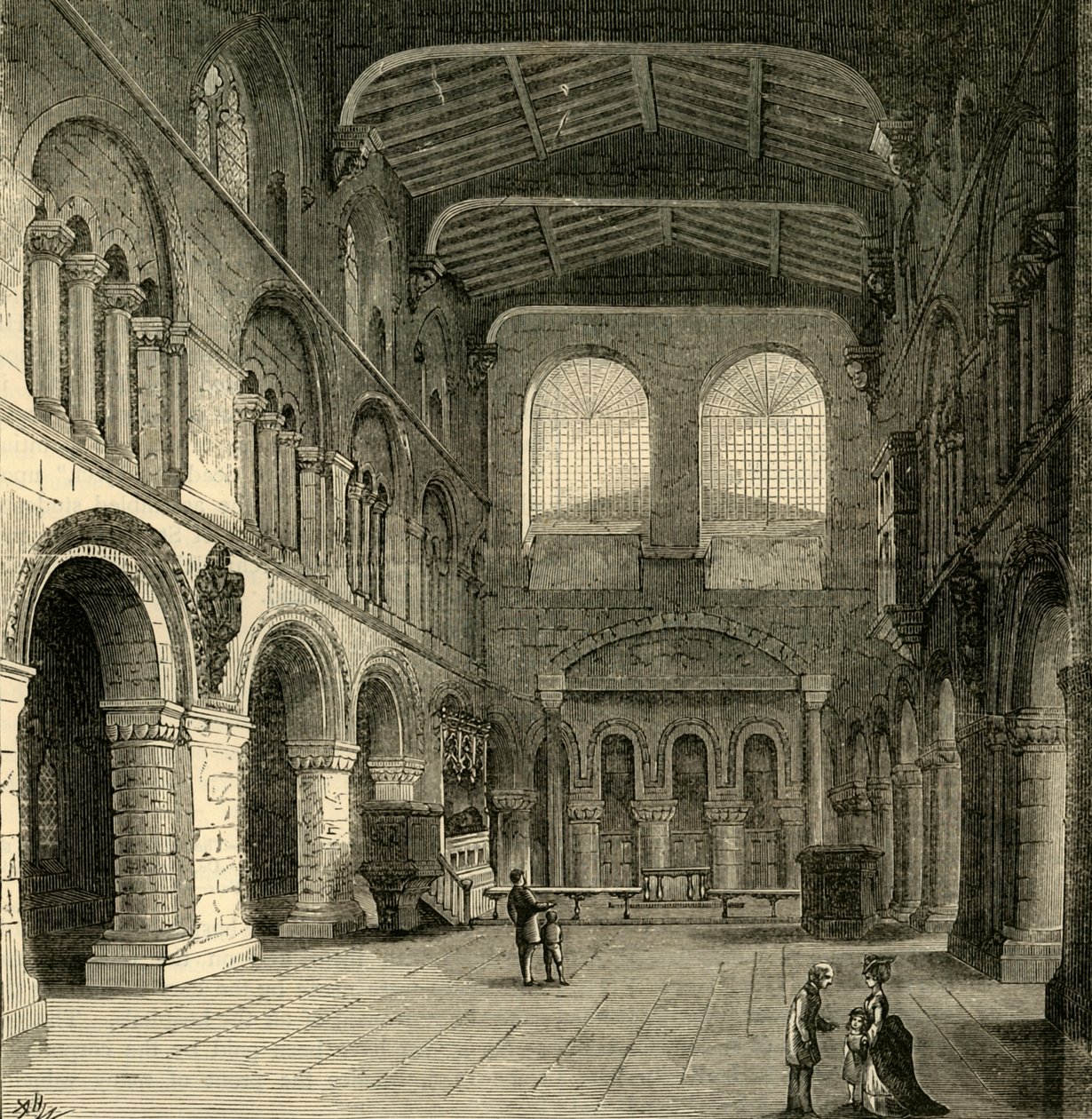 St. Bartholomew-The-Greatin sisustus, vuodelta 1872. tekijältä Unbekannt