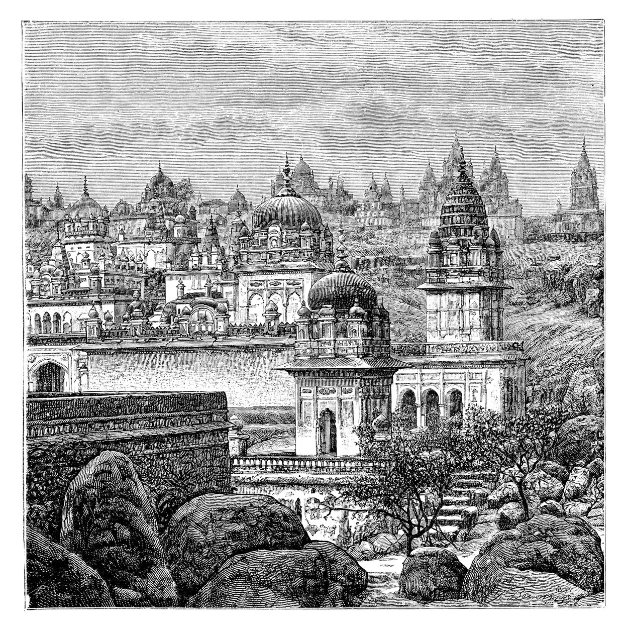 Jaina-temppelit, Junagadh, Gujarat, Intia, 1895 tekijältä Unbekannt