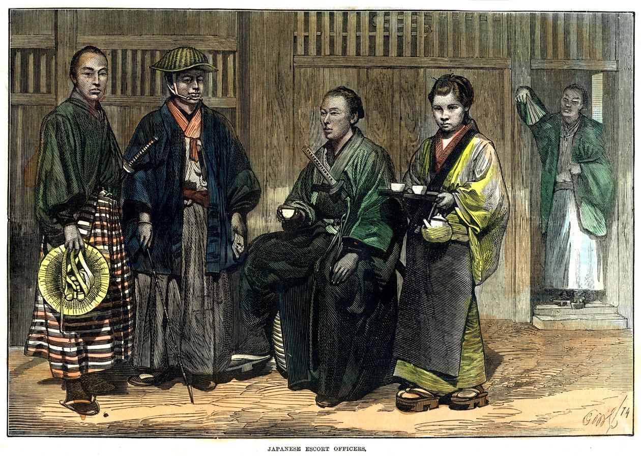 Japanilaiset saattajaupseerit, 1874 tekijältä Unbekannt