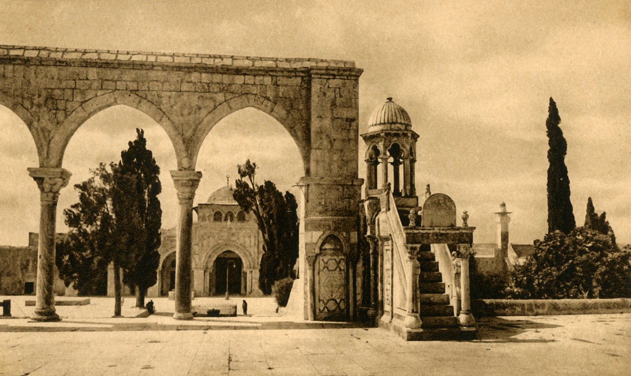 Jerusalem - El-Aksan moskeija, c1918-c1939. tekijältä Unbekannt