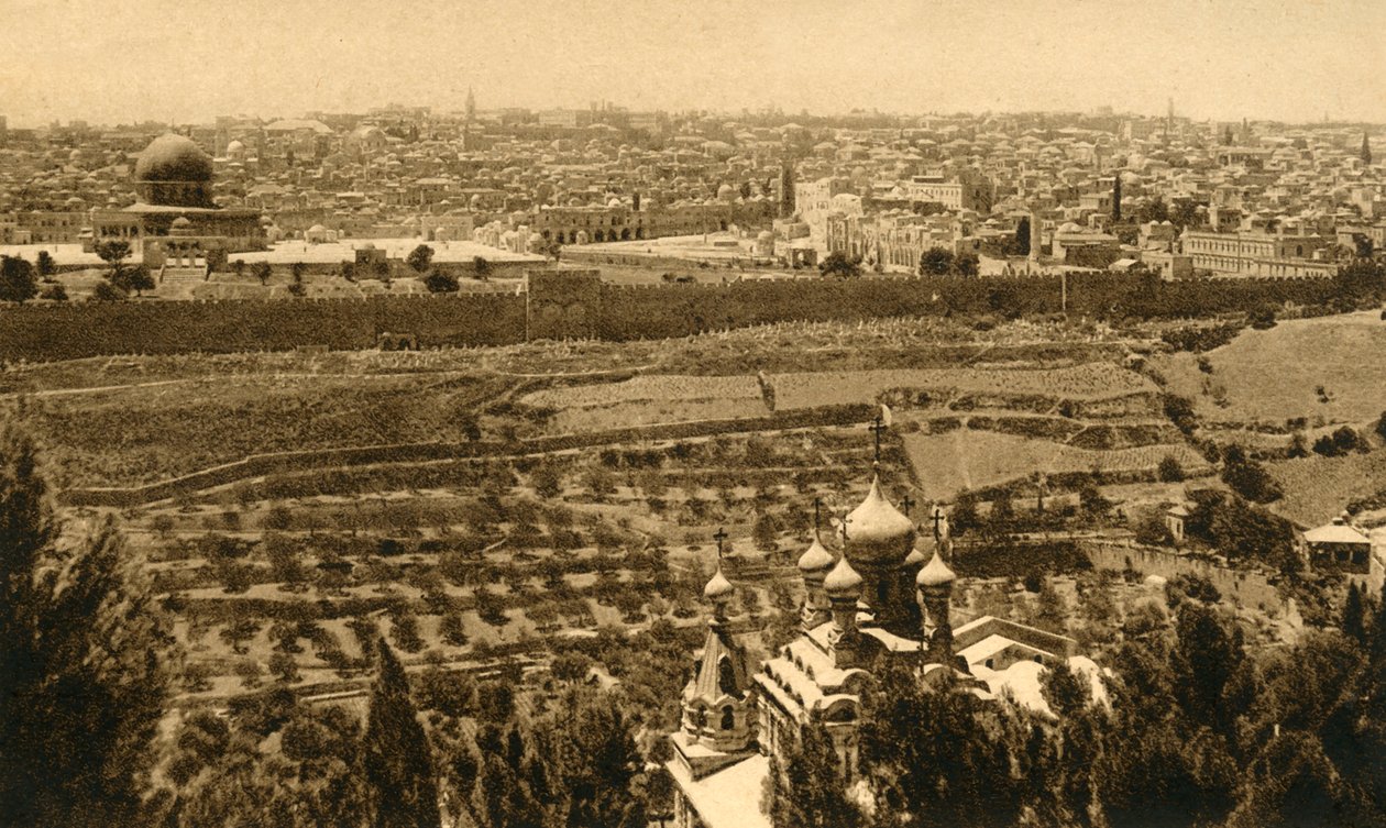 Jerusalem Öljymäeltä, c1918-c1939. tekijältä Unbekannt
