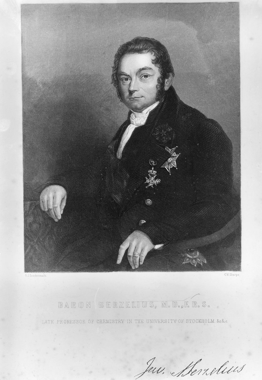 Jons Jacob Berzelius, ruotsalainen kemisti, 1800-luvun alku tekijältä Unbekannt