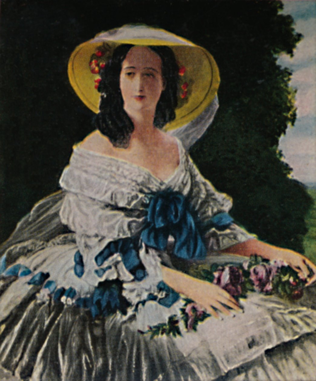 Keisarinna Eugenie 1826-1920. - Winterhalterin maalaus, 1934. tekijältä Unbekannt