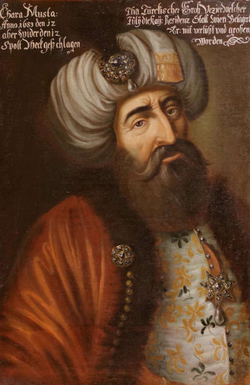 Kara Mustafa Pasha, ottomaanien suurvisiiri, noin 1683 tekijältä Unbekannt