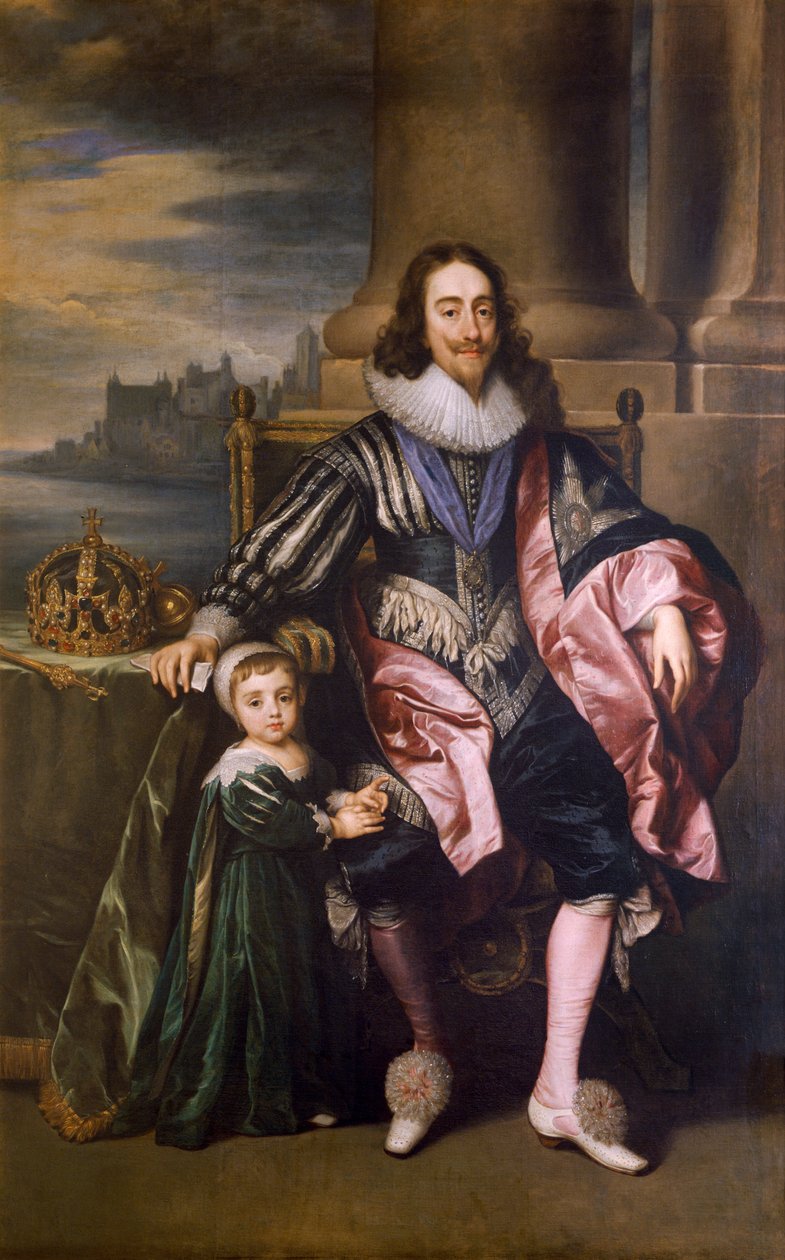 "Kuningas Kaarle I ja prinssi Charles", 1600-luku tekijältä Unbekannt