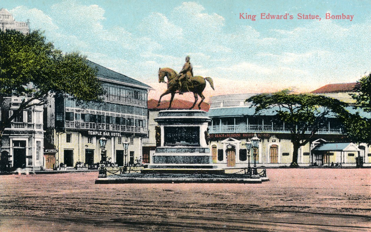 Kuningas Edwardsin patsas, Bombay, Intia, 1900-luvun alku tekijältä Unbekannt