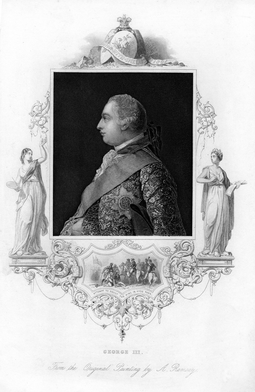 Ison-Britannian kuningas George III, n. 1850 tekijältä Unbekannt