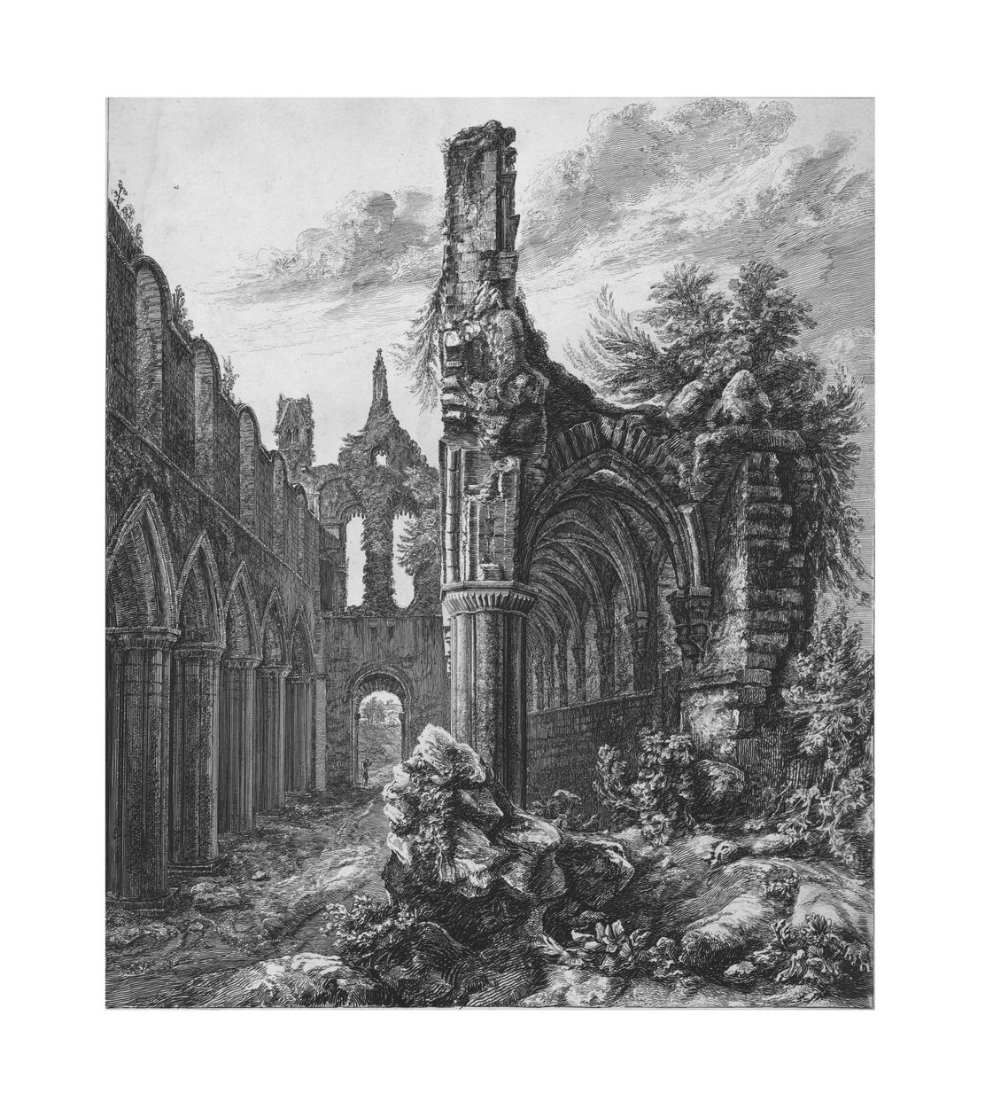 Kirkstall Abbey, Yorkshire, 1823. tekijältä Unbekannt